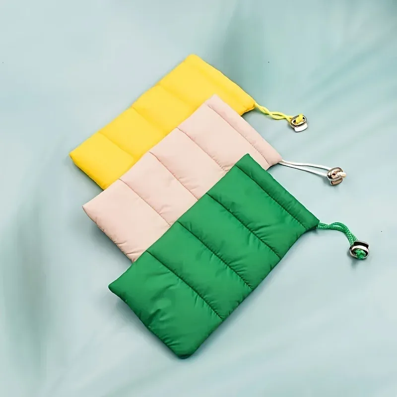 étui à lunettes en nylon matelassé souple, pochette à lunettes à cordon rembourré souple, sac de rangement de lunettes de protection 1 pièce
