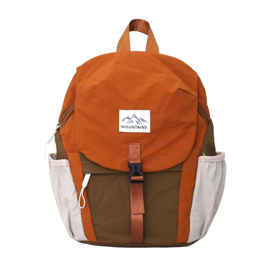 sac à dos léger et élégant pour enfants, séchage rapide, couleur contrastée, sac à rabat tendance, sac d'école imperméable en nylon pour l'école, les activités de plein air et la randonnée