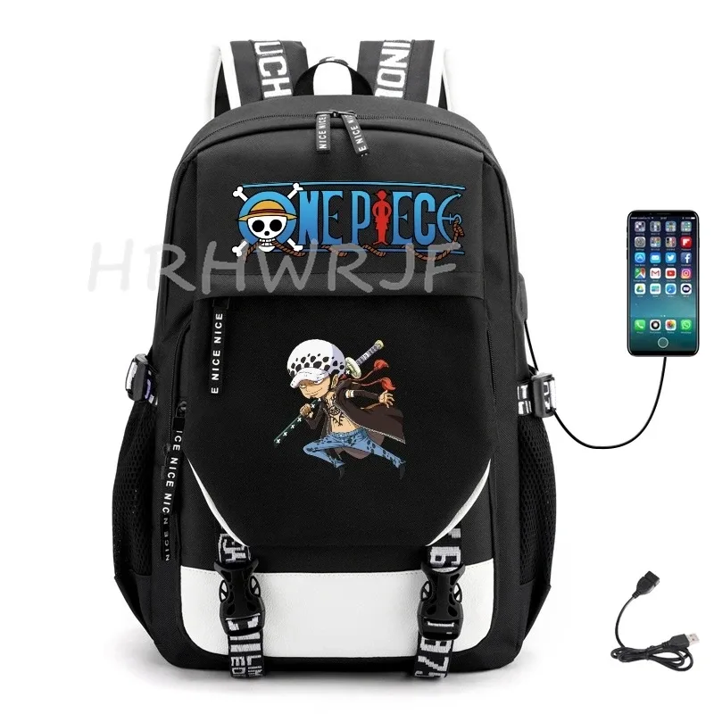 sac à dos one piece en nylon monkey d luffy pour femmes et hommes, sacs d'école décontractés pour voyage en plein air, sac à dos de randonnée, mochilas de sport