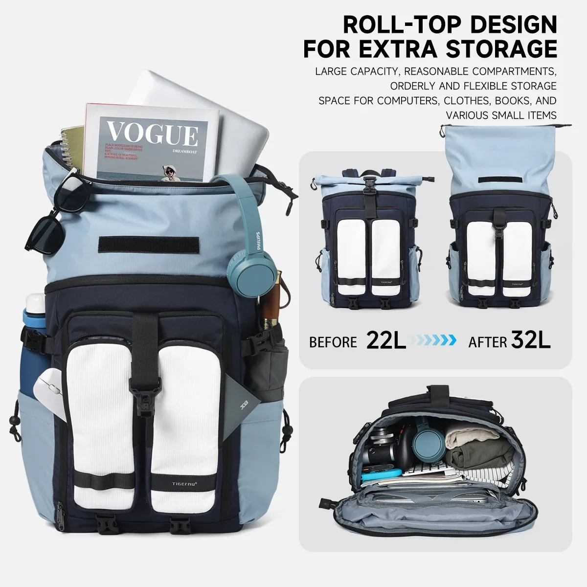 tigernu mode sac à dos hommes voyage sac à dos sacs école sac à dos collège coréen sac à dos sac de plein air randonnée sac à dos pour ordinateur portable