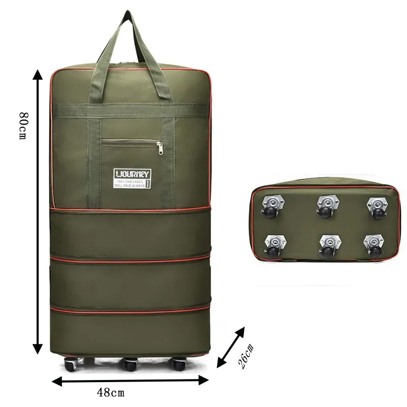sac de voyage pliable, compartiment à bagages, boîte de rangement à roulettes pivotantes, sac à bagages télescopique grande capacité, sac de nuit
