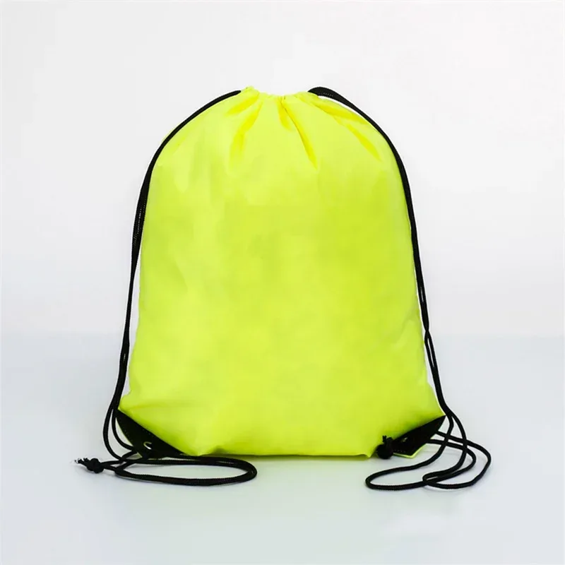 1pc sac à dos à cordon avec bande réfléchissante chaîne sac à dos cinch sacs sac en vrac pour l'école yoga sport gymnase voyage