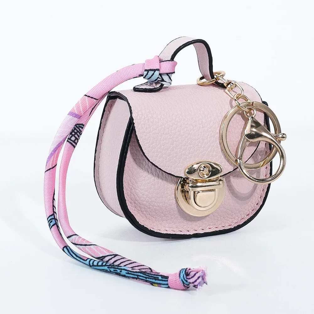 mini sacoche en cuir pu, pendentif de sac, porte-monnaie de luxe mignon, accessoire de mode créatif, porte-clés, cadeau, pochette à rouge à lèvres