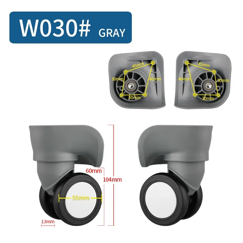 roues de remplacement pour bagages, valise sur roues de remplacement, accessoires pour bagages de 14 à 30 pouces, roues silencieuses pour roulettes à bagages