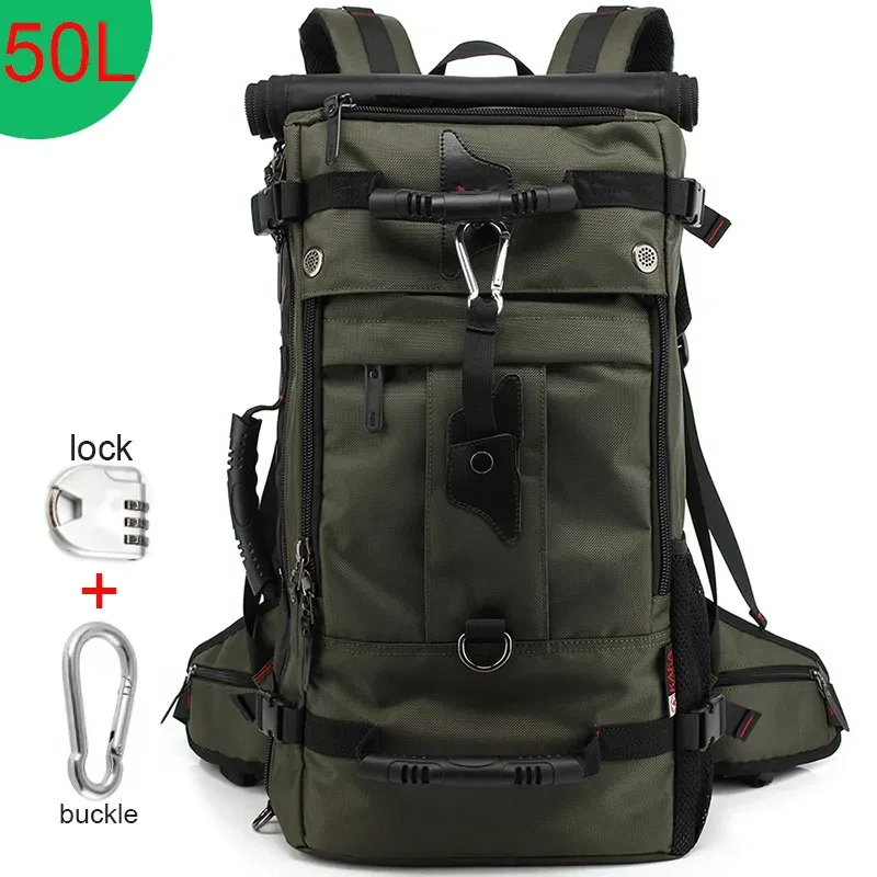 kaka 50l étanche voyage sac à dos hommes femmes multifonction 17.3 sacs à dos d'ordinateur portable mâle extérieur sac à bagages mochilas meilleure qualité