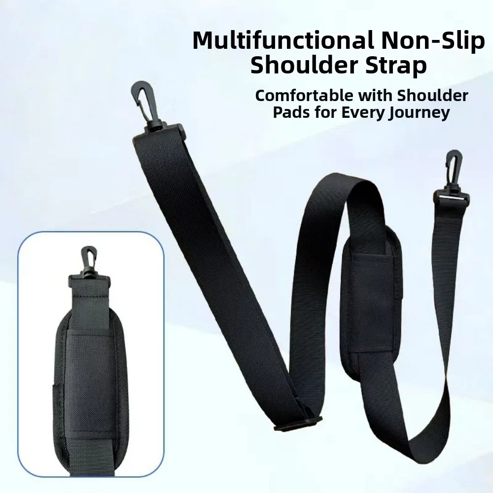 Sangle de sac d'ordinateur détachable et respirante, sangle d'épaule réglable antidérapante avec coussin, accessoires pour sacs de voyage noirs