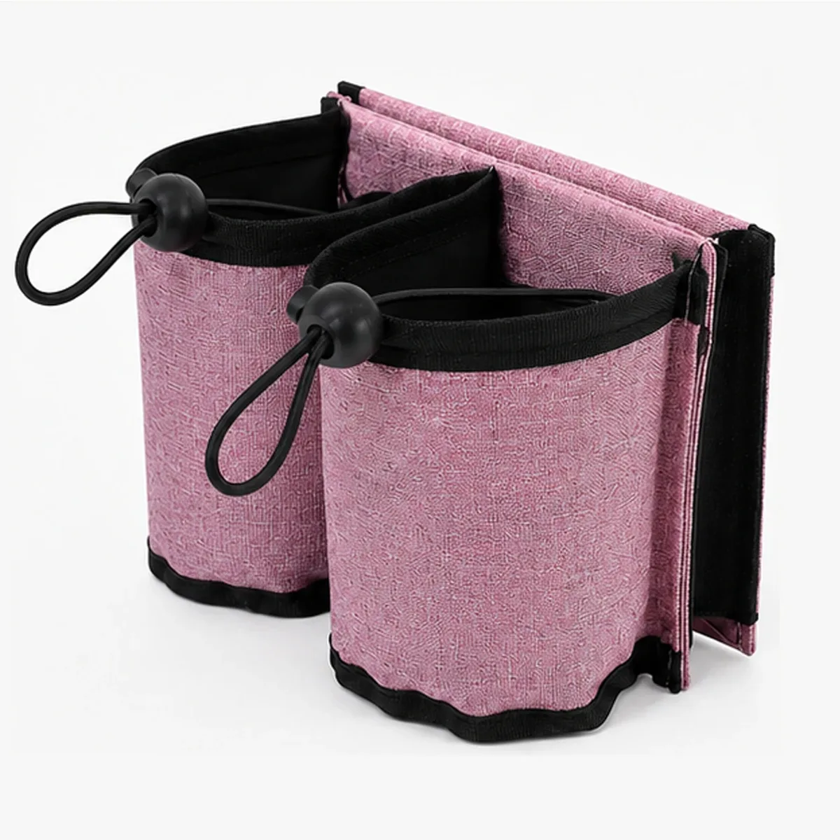porte-gobelet de voyage pour bagages, support de boisson pour poignée de valise, manchon à double poche en polyester pour l'aéroport, les voyages et le rangement quotidien