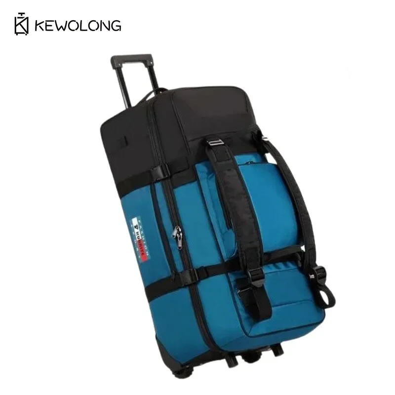sac de matériel roulant étanche-sac à dos à roulettes de grande capacité 90l avec sangle de traction, polochon robuste pour équipement de camping