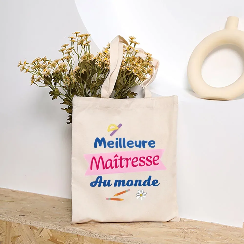 merci maîtresse femmes sacs à main mode toile sac à bandoulière grande capacité sacs fin de l'école année cadeau entreprise