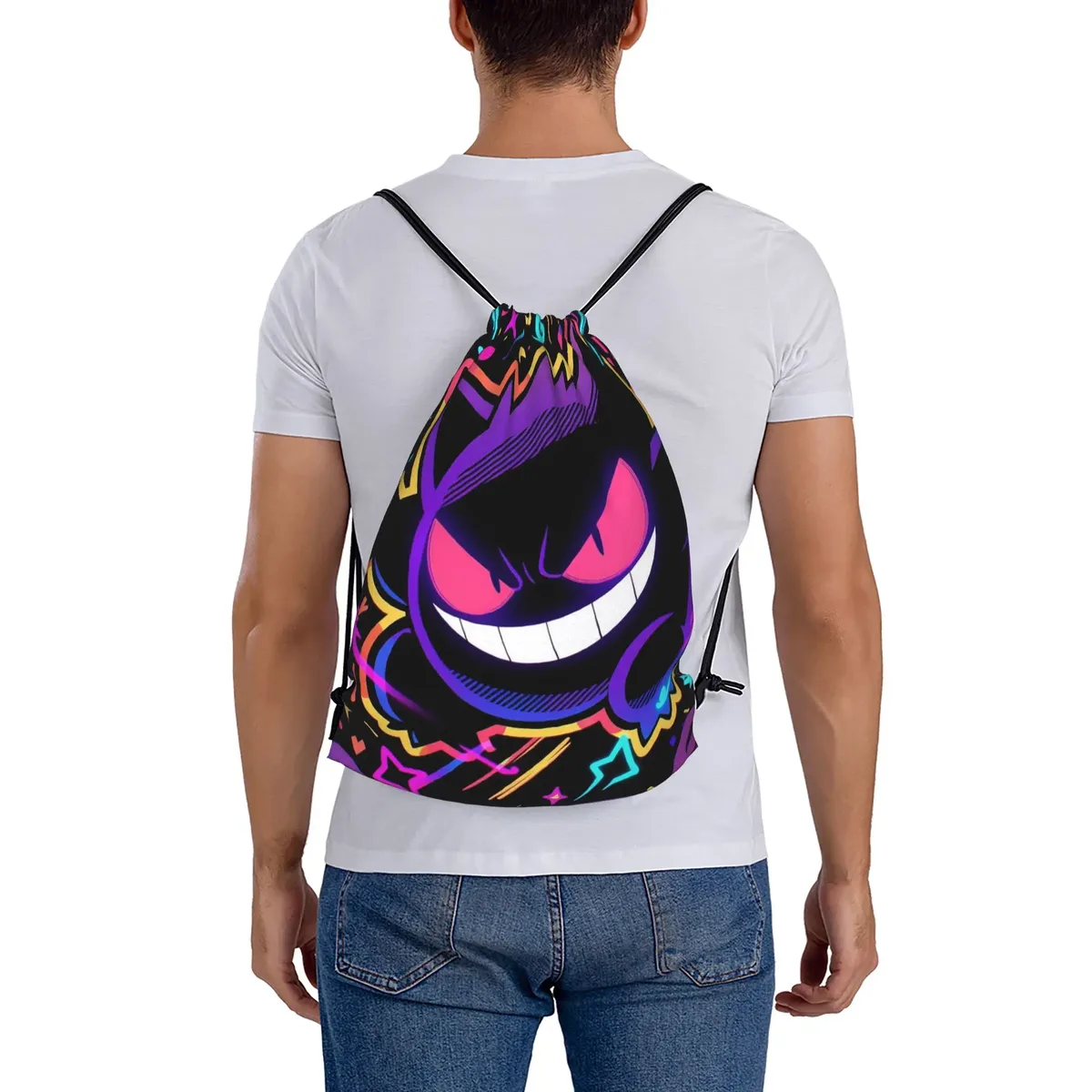pochette de voyage pokemon kawaii, sacs à cordon, sacs de rangement pour chaussures de sport, sacs de rangement pour vêtements, sac à dos portable multifonction pour adolescents