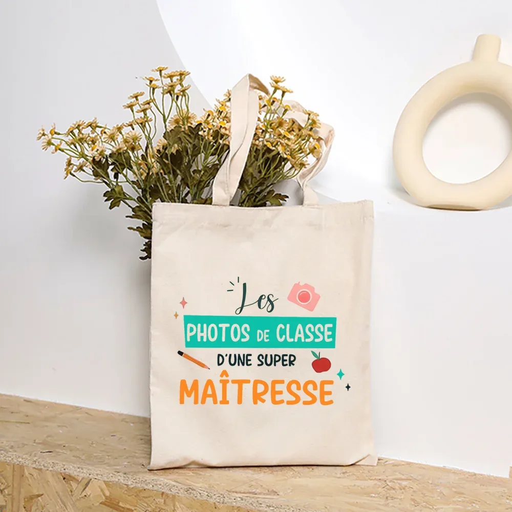 merci maîtresse femmes sacs à main mode toile sac à bandoulière grande capacité sacs fin de l'école année cadeau entreprise