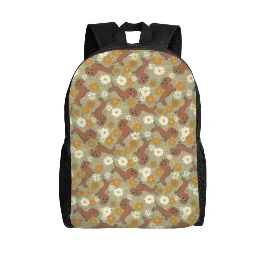 sac à dos dachshund dogs pour garçons et filles, saucisse wiener, sacs de voyage pour l'école ou le collège, sac à livres pour femmes et hommes, convient pour ordinateur portable 15 pouces