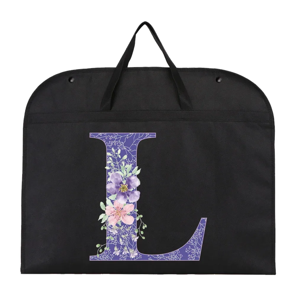 vêtements suspendus housse anti-poussière organisateur robe costume manteau sac de rangement violet fleur sacs à vêtements garde-robe suspendus organisateurs de vêtements