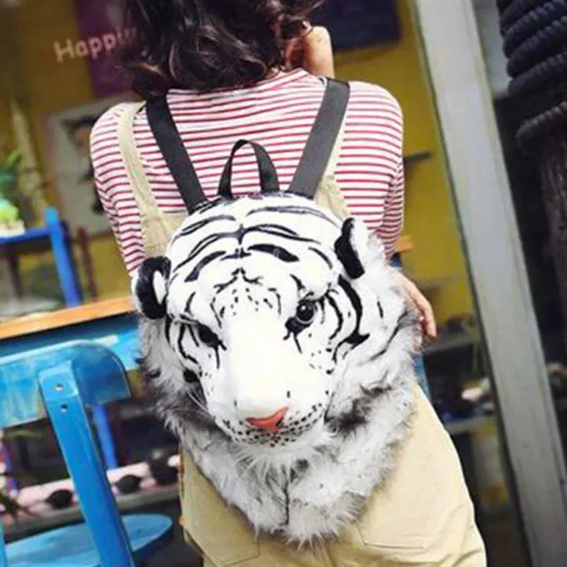gd tiger head sac à bandoulière 2025 lion sac à dos street trend personnalité drôle star même grande capacité couple sac de voyage unisexe
