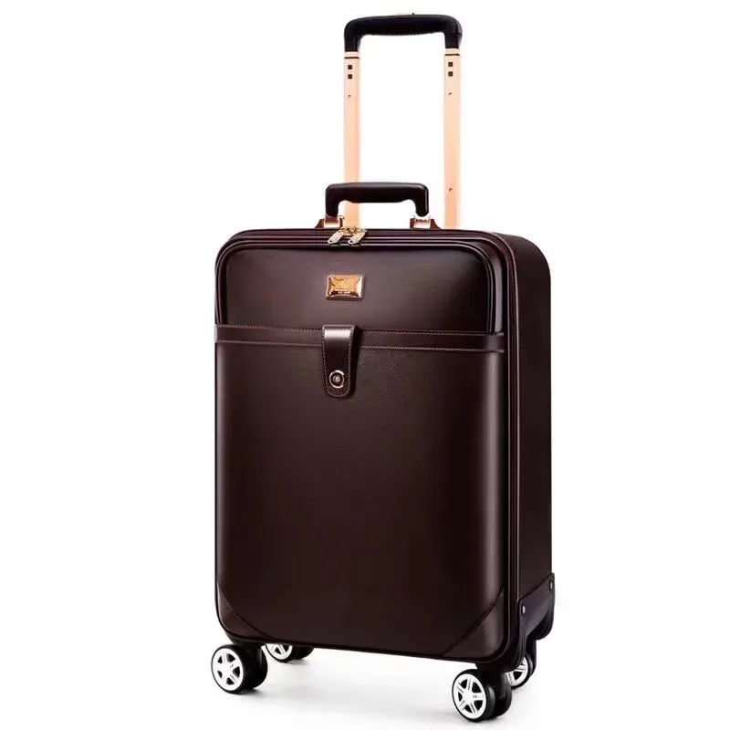  étui pour sac à dos en cuir pu, étui pour ordinateur portable de voyage d'affaires avec roues universelles, bagage à roulettes multifonctionnel