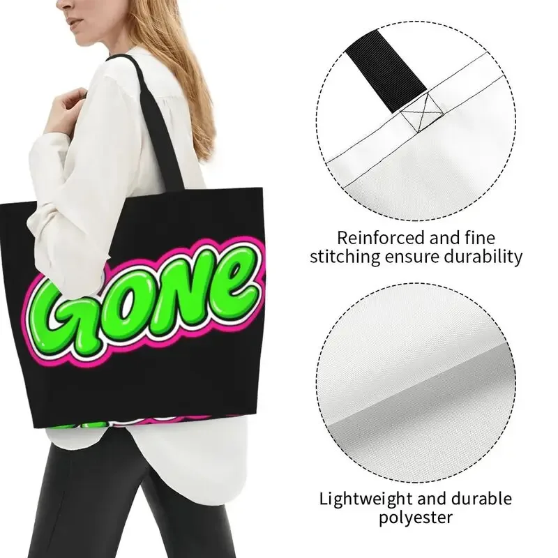 sac de plage gone avec lettres en néon, sac fourre-tout tendance pour l'été, pour femmes, couleurs vibrantes, accessoires de plage