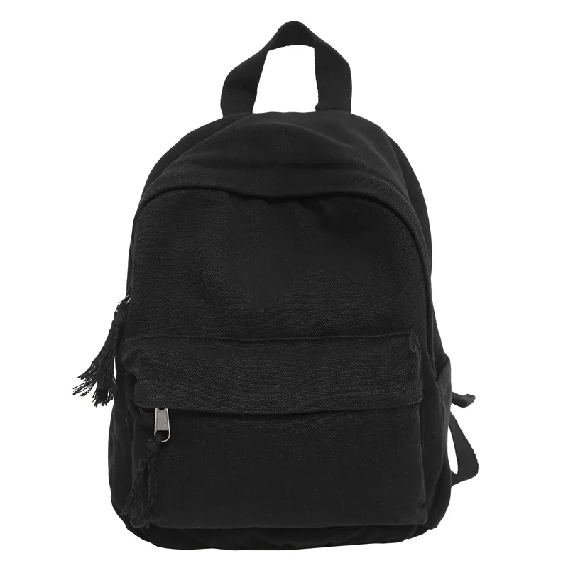 petits sacs à dos en toile solide pour femmes, 100% coton, petits sacs de loisirs ou de voyage, sacs d'école en tissu mignon pour enfants, paquet vert à bandoulière