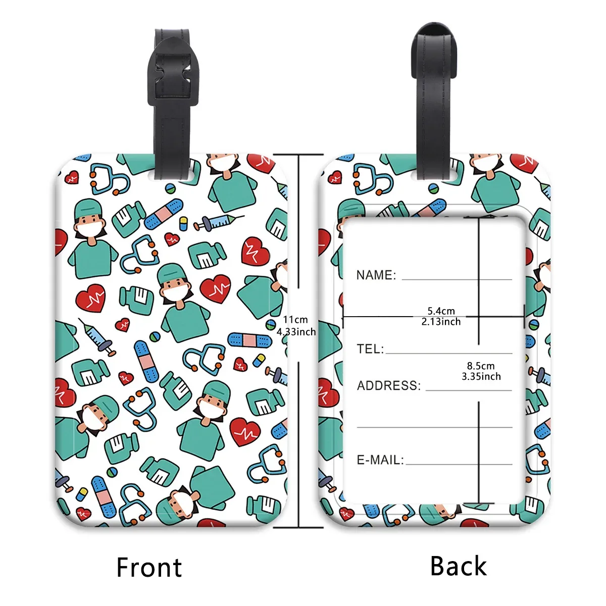 peinture à l'huile étiquettes de bagages valise id adresse porte-nom étiquette de bagage voyage embarquement portable valise accessoires