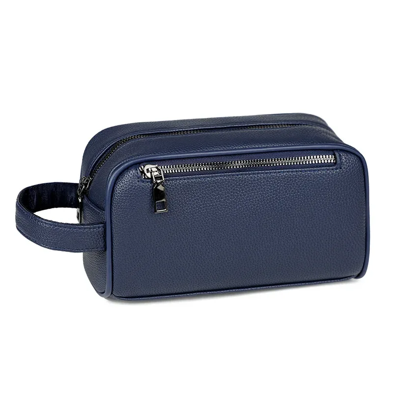sac à main d'affaires pour homme personnalisé en cuir souple, grande capacité, sac de rangement de voyage extérieur en cuir pu