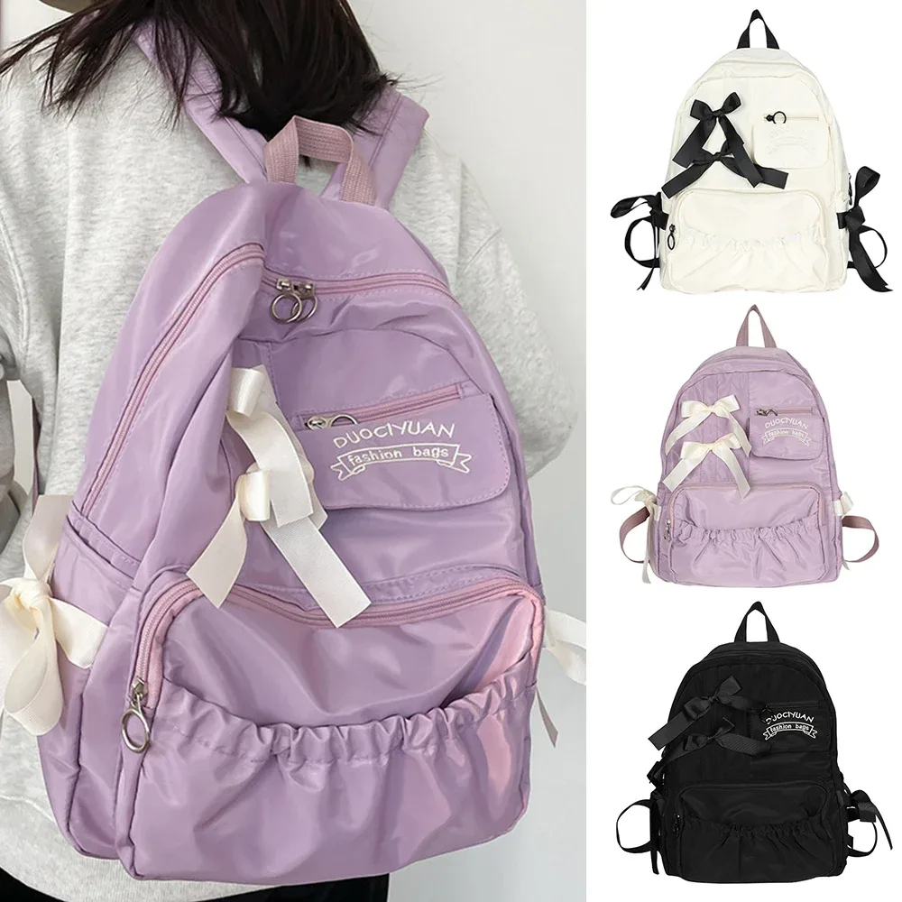 sac à dos en toile avec nministériels d pour femme et adolescente, style collège, à épaule, doux et mignon, pour l'école