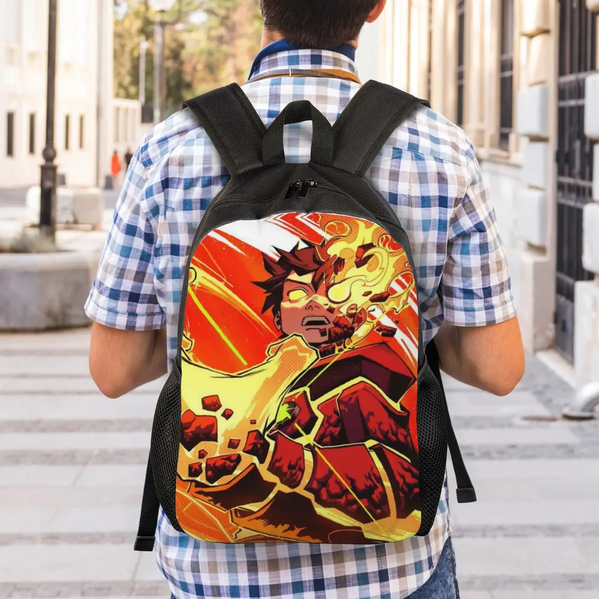 sac à dos multifonction ben 10 heatblast fiery character pour la rentrée scolaire, sac à dos pour étudiants ben 10