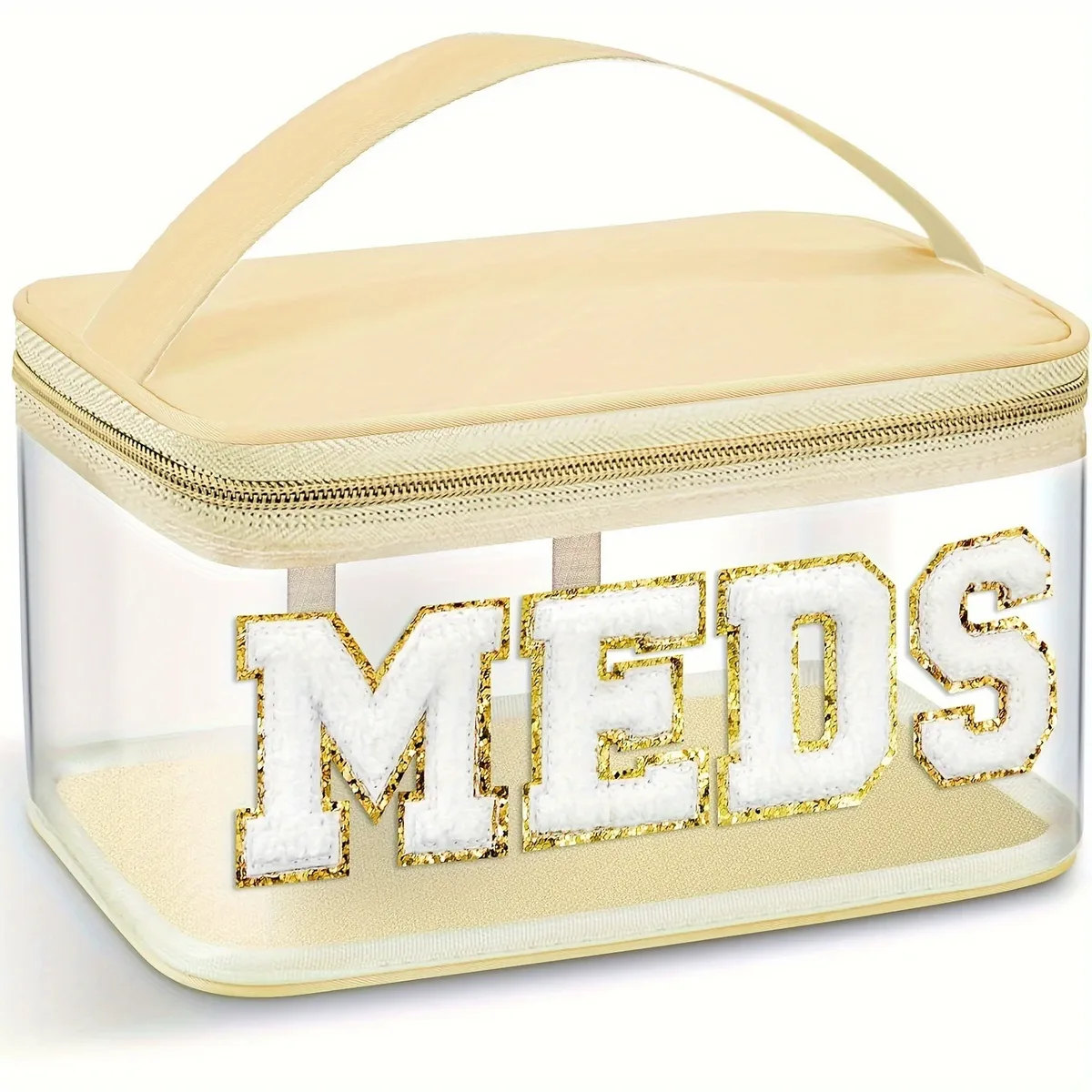 sac de rangement transparent multicolore, trousse de maquillage, sac de rangement de voyage, sac à main portable, trousse de toilette brodée de lettres