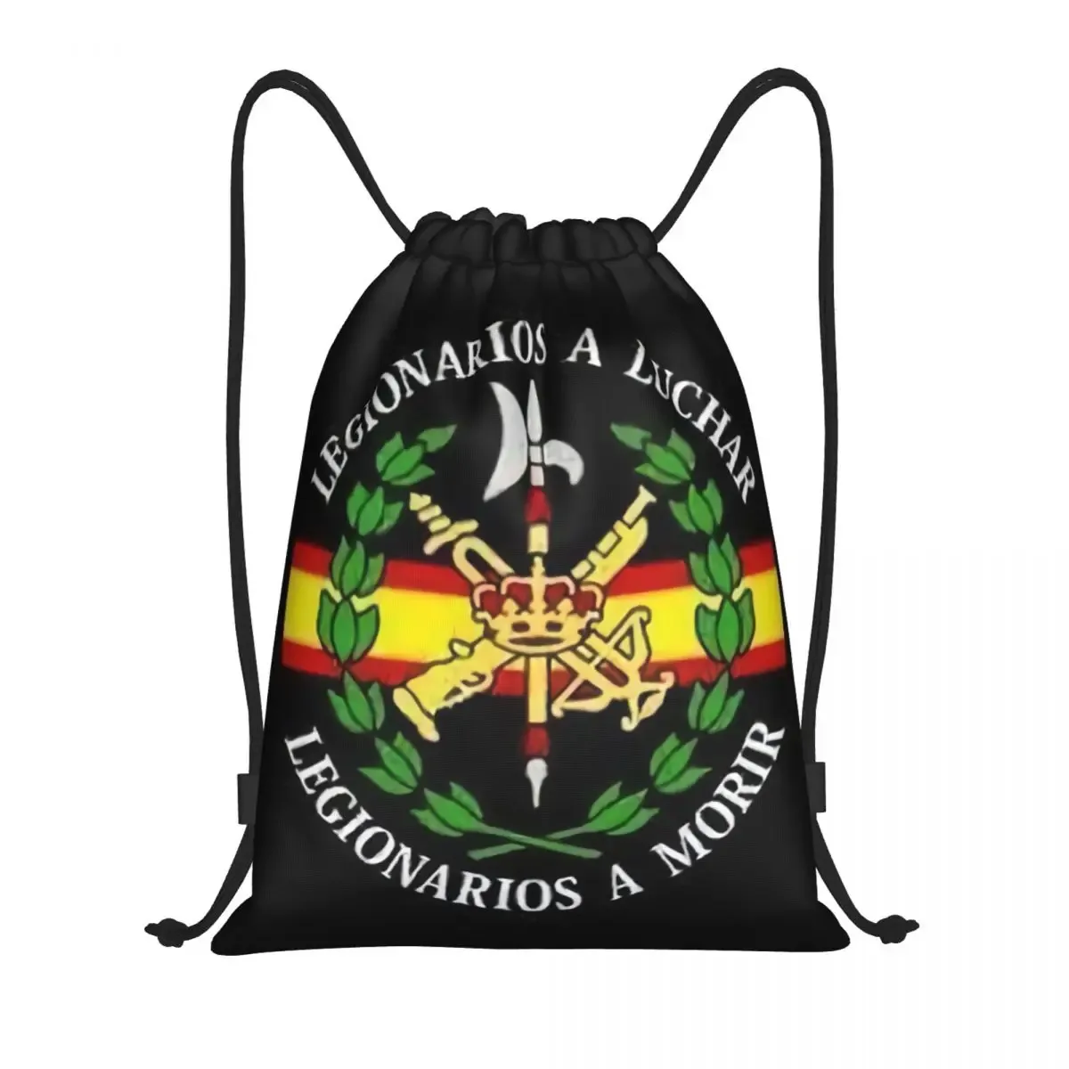 sacs à cordon personnalisés de la légion espagnole pour le shopping, sacs à dos de yoga pour femmes et hommes, sac de sport avec armoiries d'espagne