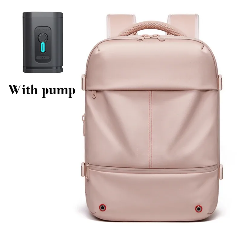 sac à dos de voyage pour femme, sac à dos pour ordinateur portable de 16 pouces avec compression sous vide, sac à dos d'école avec chargement usb, sac à dos de randonnée étendu pour affaires