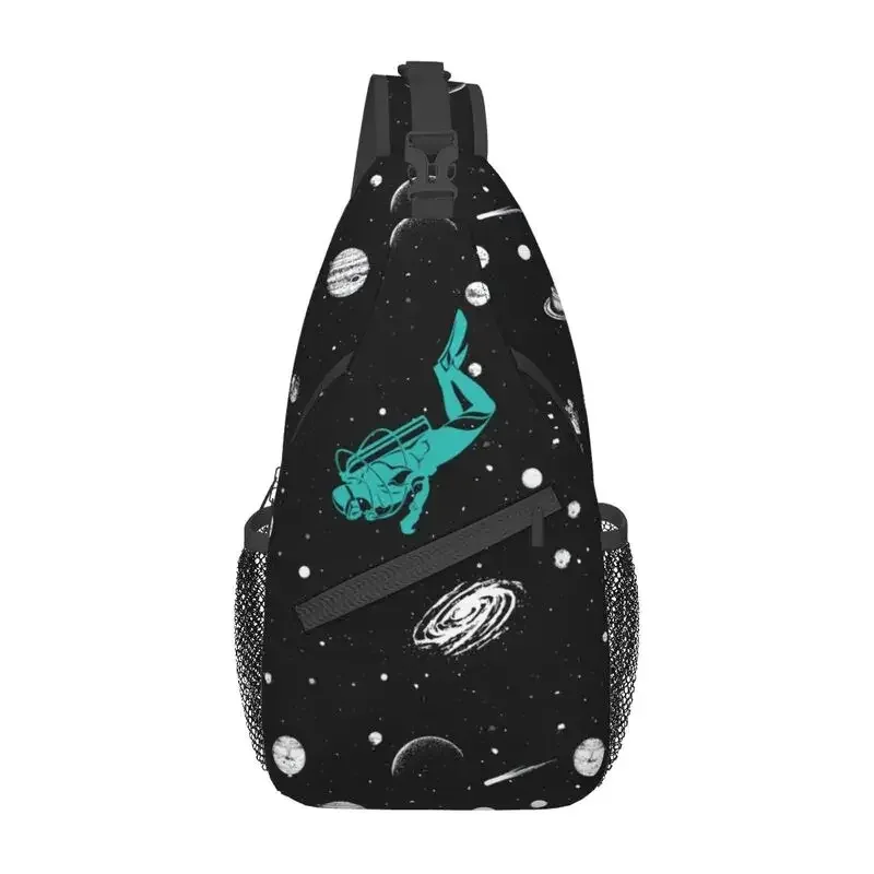sensation de plongée sous-marine bubble sling crossbody backpack pour homme, sac de poitrine personnalisé initié par le plongeur, voyage, randonnée, sac à dos