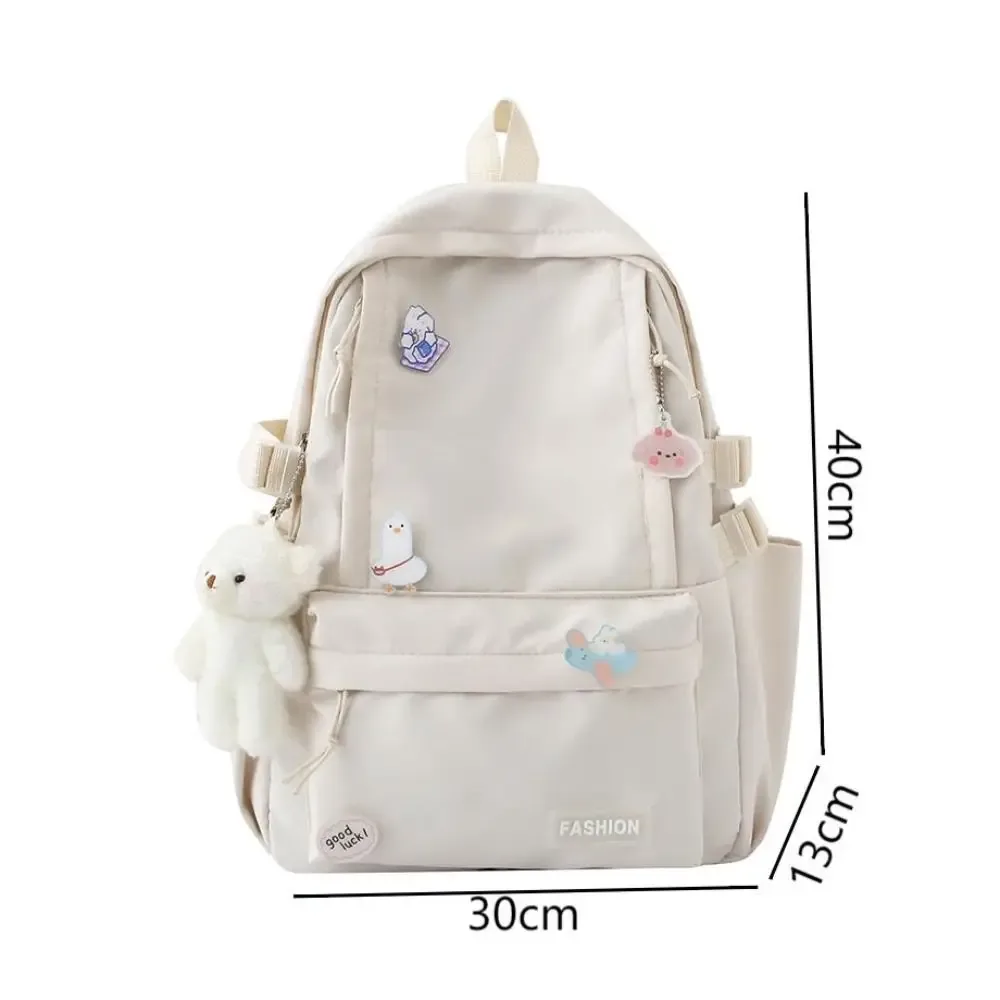 nouveau sac d'école de grande capacité, couleur unie, sangle réglable, sac à dos léger, sac de voyage en toile portable, unisexe