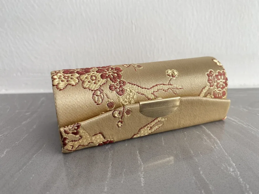 étui à rouge à lèvres jacquard à fleurs, boîte à bijoux unique, mallette de rangement de brillant à lèvres, sacs à cosmétiques avec miroir, boîte de rangement de maquillage pour femmes