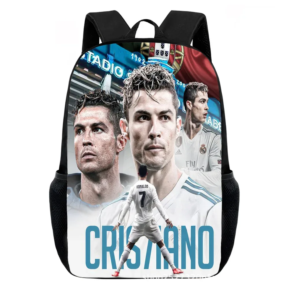 sacs à dos cr7 imprimés pour enfants, sacs d'école décontractés pour adolescents, garçons et filles, sac à dos d'école de 15 pouces, mochilas de voyage pour l'école primaire