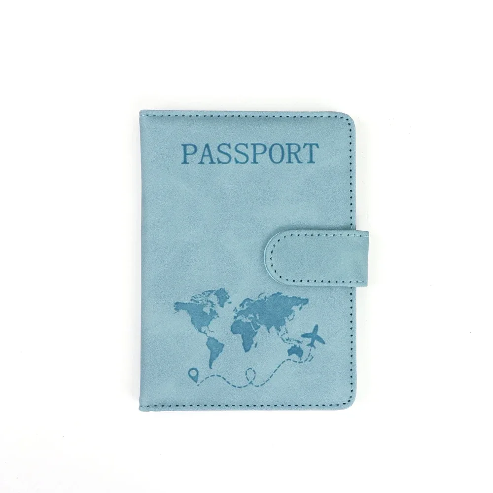 étui de transport multifonctionnel personnalisé en pu avec fermeture magnétique rfid pour passeport, carte sim, carte, billet, organiseur de documents
