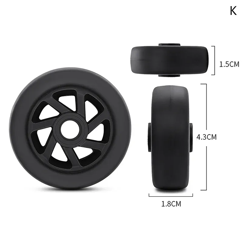 remplacement de roue de bagage pour valise, chariot à roulettes, accessoires de voyage, ceinture silencieuse durable, outils de réparation, 1 pièce