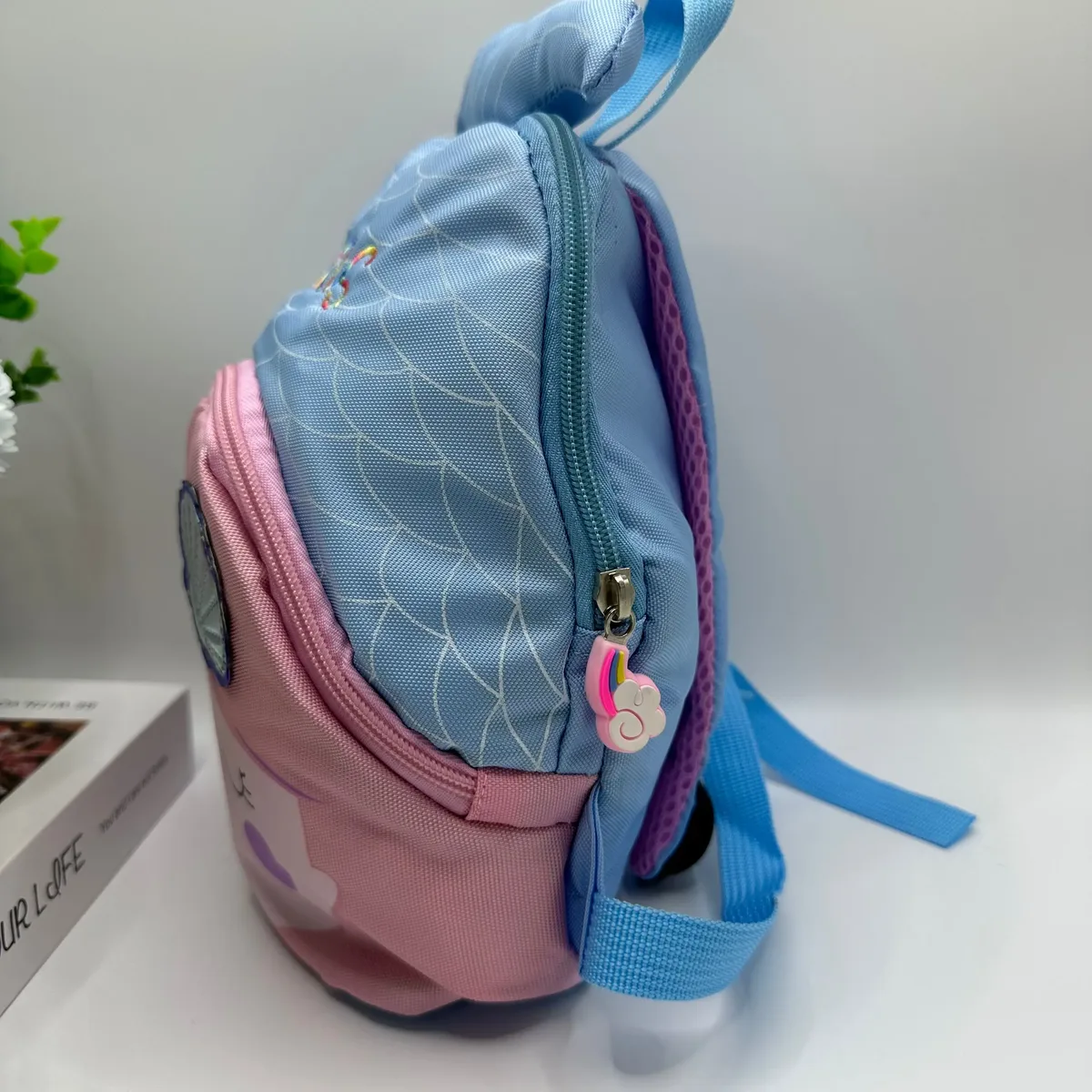 sac à dos sirène en nylon coloré pour enfants, sac à dos personnalisé, dessin animé mignon, maternelle, loisirs