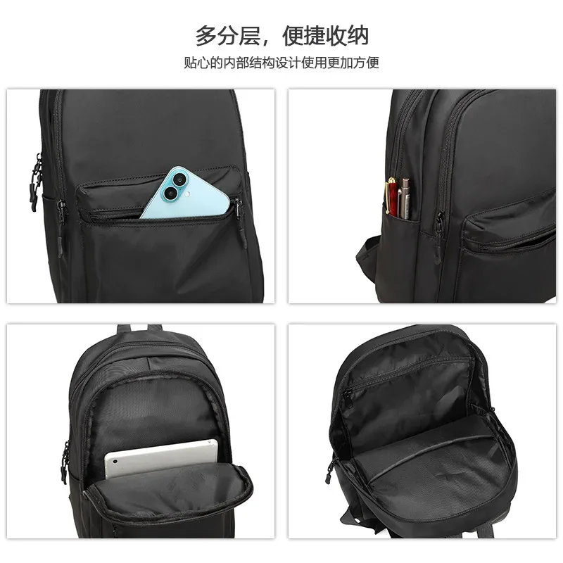 mini sac à dos pour hommes, petit sac d'école noir à bandoulière, léger, de créateur, imperméable, pour voyage
