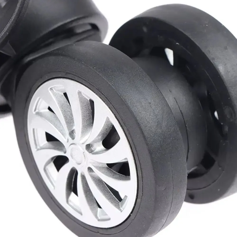 4 pièces universelles bagages valise roues pièces de rechange noir bagages roues pivotantes 360 degrés silencieux boîtier de chariot sacs à roulettes