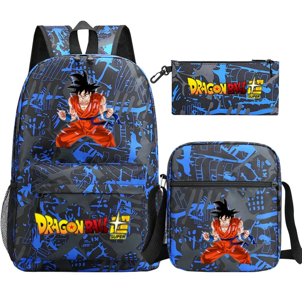 ensemble de sacs à dos dragon ball avec sac à déjeuner et trousse à crayons, sacs à dos pour garçons, sacs à dos légers pour ordinateur portable, sacs de voyage