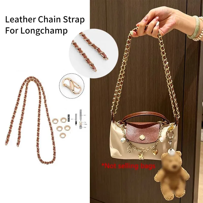 Chaîne de sac à bandoulière pour Longchamp Mini, accessoires de sac durables, à la mode, de bonne qualité, pour modification de sac
