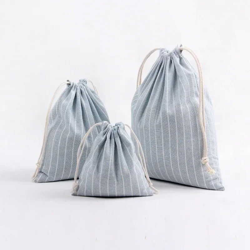 sacs en coton à cordon pour mariage, noël, cadeaux, emballage diy, petites pochettes à cordon, étuis de rangement anti-poussière pour la maison