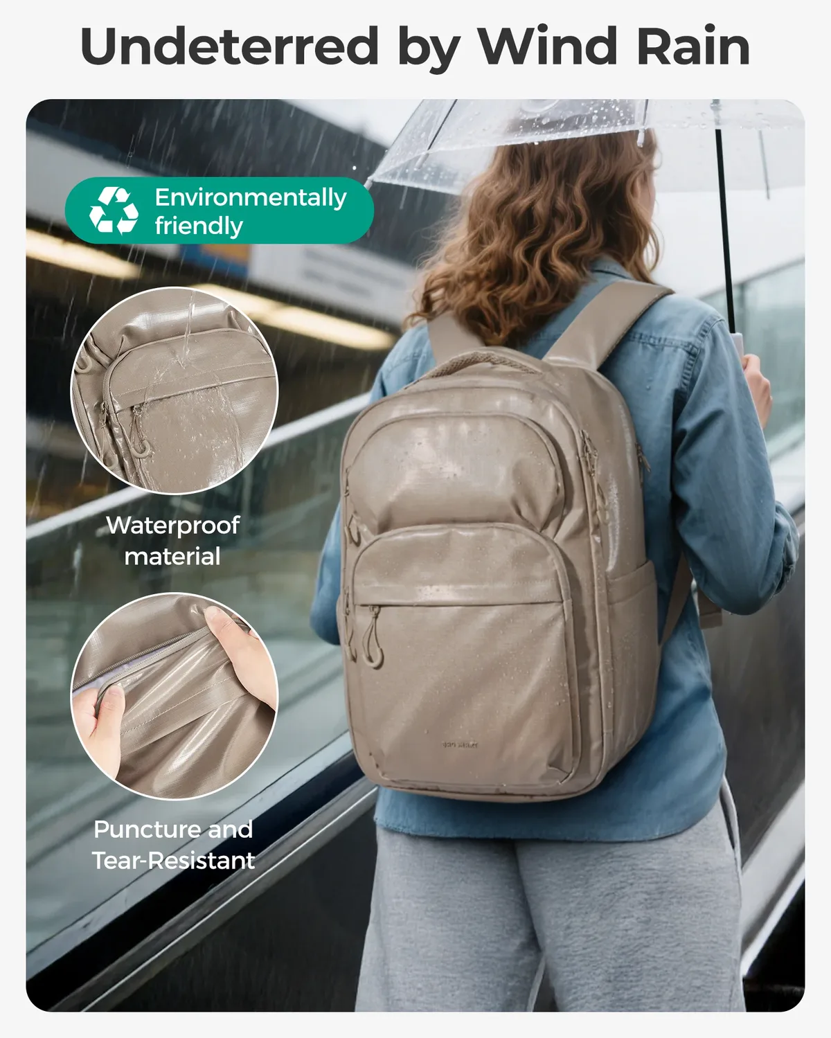 bagsmart sac à dos homme sac à dos étanche pour école d'affaires 27l hommes femmes voyage sac à dos bagage à main