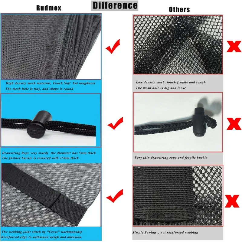 sac à balles en maille robuste, grand sac de rangement pour équipement sportif avec cordon de serrage et bandoulière pour le basketball, le football et le volley-ball