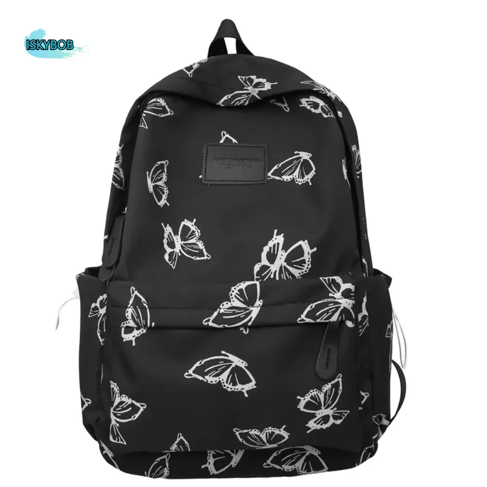 Sac à dos papillon imperméable petit format, sac à main couleur unie, sac à bandoulière zippé, sac à dos de sport décontracté pour le fitness et les voyages