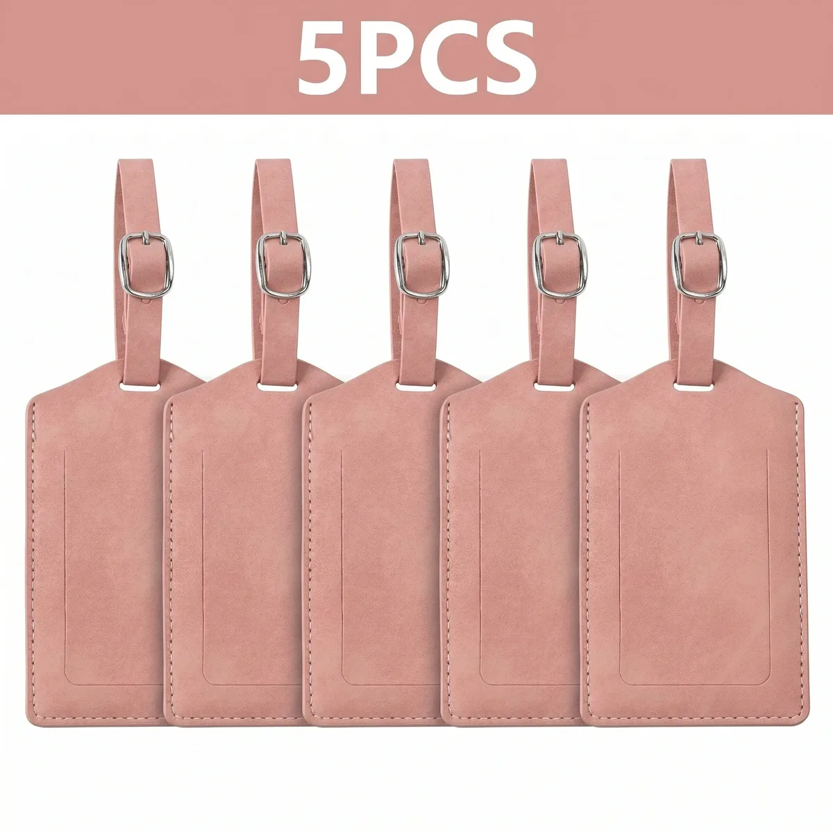 étiquette de bagage en cuir pu, 3/5/8 pièces, boucle métallique réglable, étanche, anti-perte, pour sac à dos, sac de golf