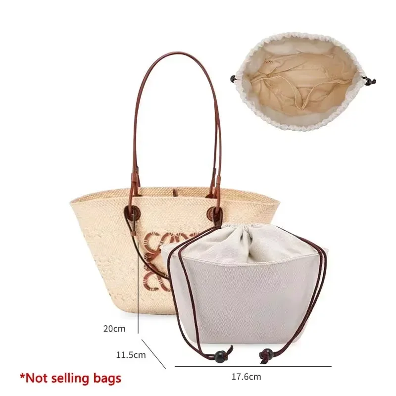 insert organisateur de sac pour panier lew, support de sac à cordon tissé en paille, sac intérieur dans les accessoires de sac