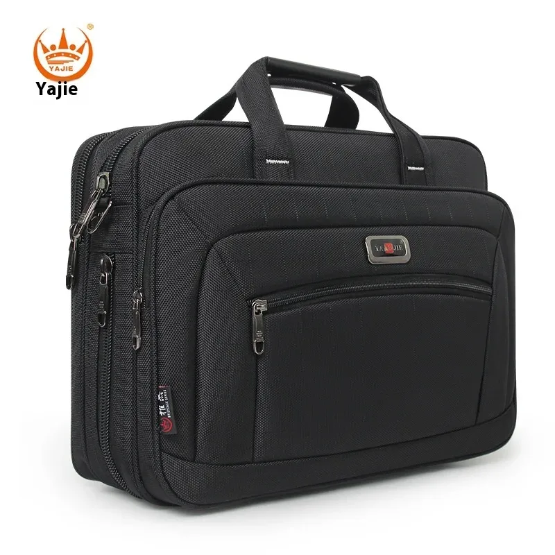 Porte-documents en toile imperméable pour hommes d'affaires, grande capacité, sac pour ordinateur portable de 15.6 pouces, sac de travail, sacs d'affaires, sac de bureau officiel