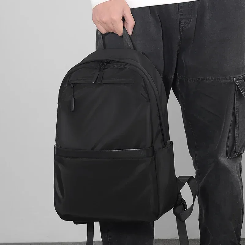 sac à dos léger pour hommes, couleur unie, simple, grande capacité, sport, voyage, déplacements, ordinateur portable