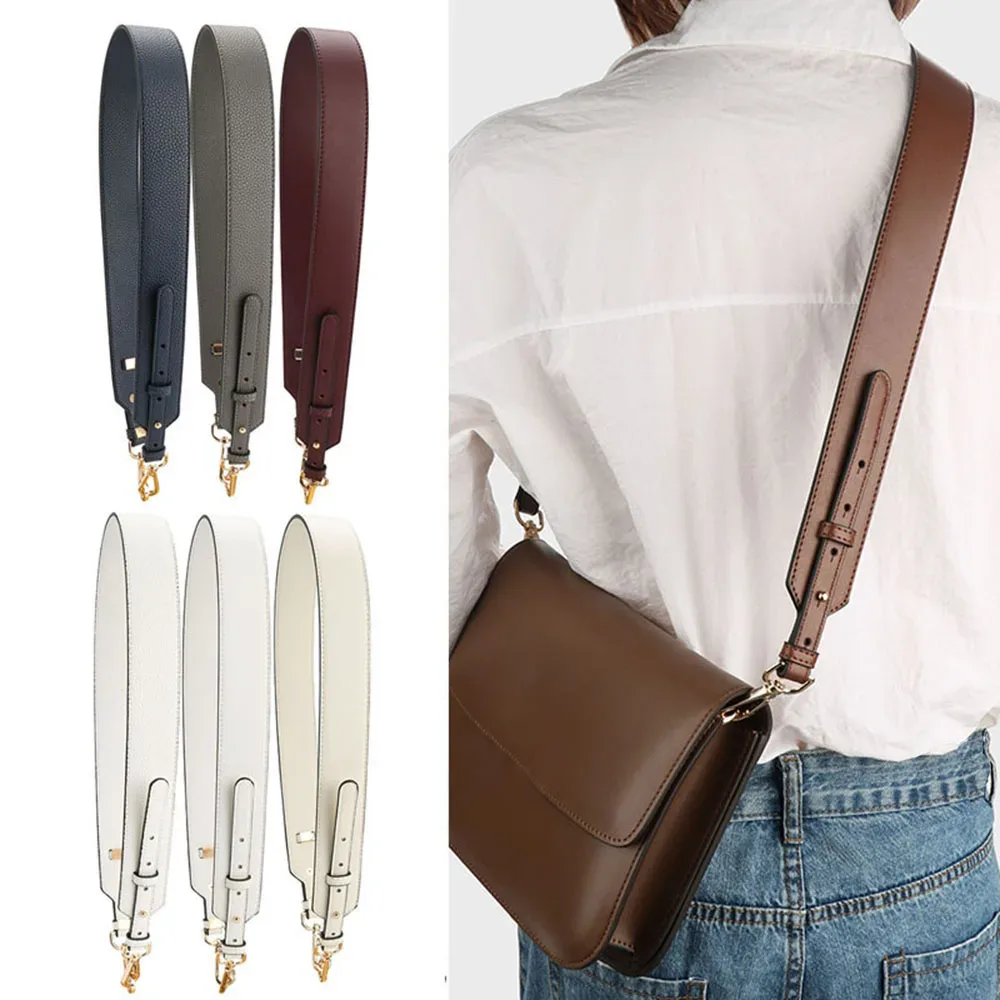 sangle de sac en cuir amovible, poignées de bricolage, sac à bandoulière réglable, large poignée de sac à main environnemental, remplacement de sangle initiée, accessoires