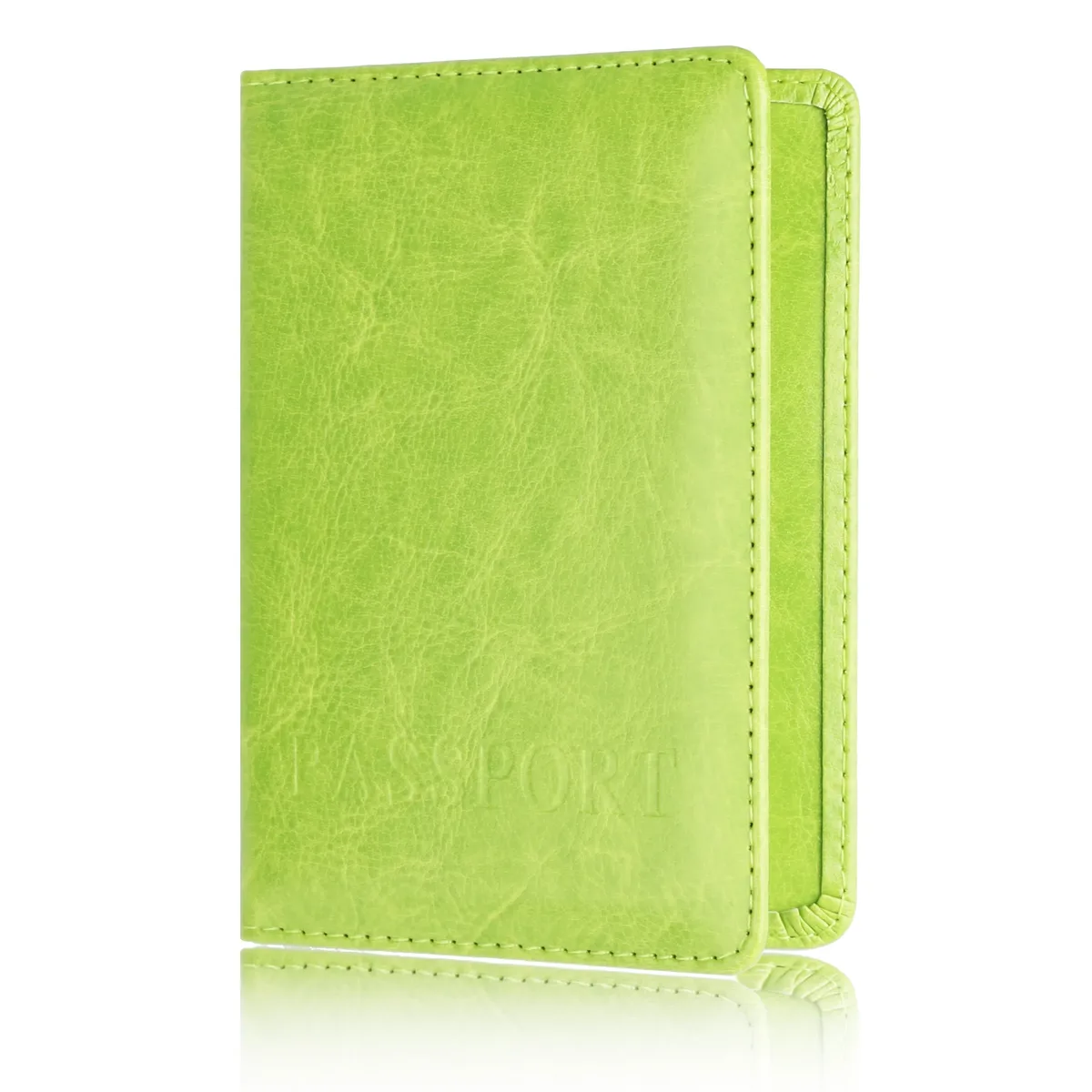 étui unisexe en cuir pu simple pour porte-passeport de voyage, housse de protection pour hommes et femmes, sac de rangement pour documents et billets, fente multi-cartes