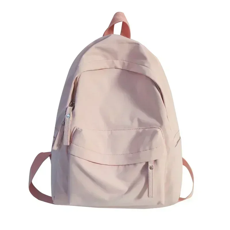 sac à dos en nylon imperméable pour femme, simple, solide, cartable pour documents, sac à dos de voyage pour étudiant, filles